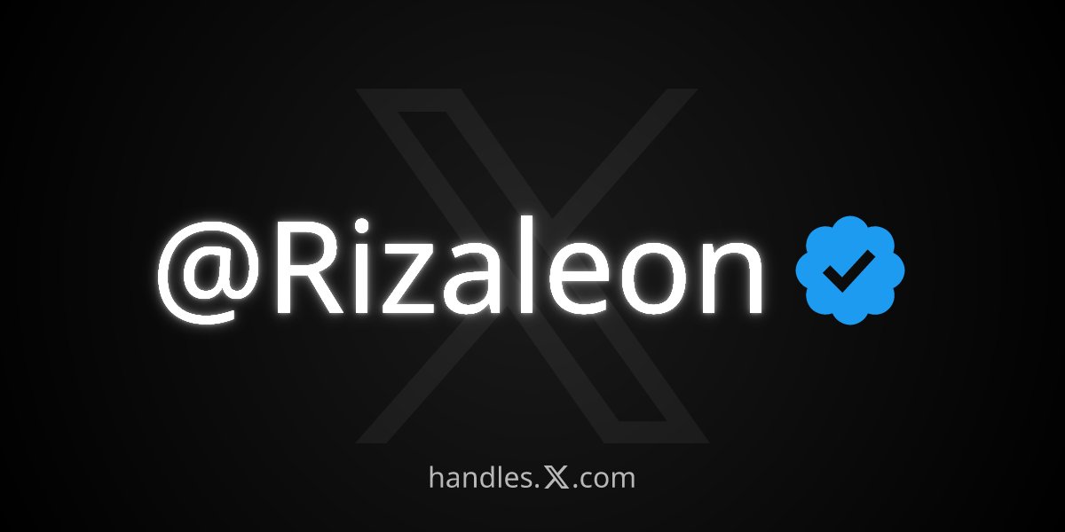 Rizaleon's tweet photo. I just got @Rizaleon from the X Handle Marketplace! Get your own at https://t.co/ptWiQq4BXq https://t.co/iU42MwxYpa