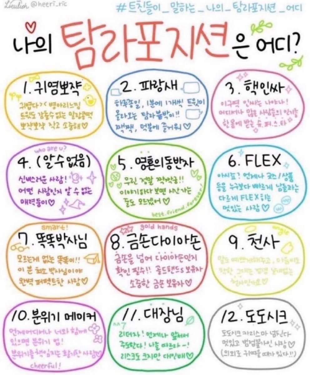 jung10_02_'s tweet photo. ㅌㅎ!

오랜만에 트위터 들어왔더니
꽤 보이길래 나도 한 번 하려구
나의 탐라포지션 뭘 거 같아? https://t.co/QGdWe32u16