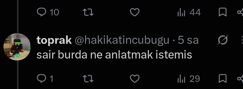 michisa4221's tweet photo. @hakikatincubugu 10 mesaj atilmis gozukuyo tek sen varsin gizli falan mi yanit atan https://t.co/ZHVFRfXFtc