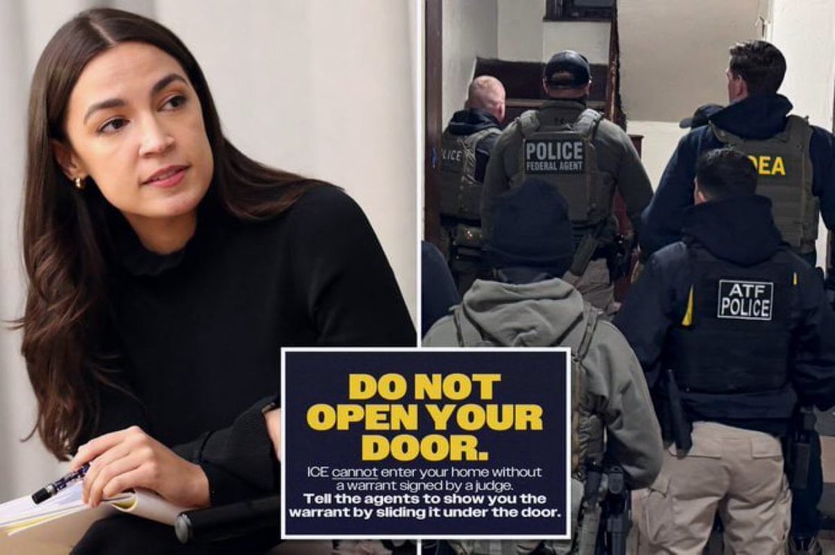 MrWhiplash_'s tweet photo. 🚨 IT'S OFFICIAL: AOC WILL face charges for allegedly teaching illegal immigrants how to avoid capture by ICE! 😱

Do you support these charges?

YES or NO? https://t.co/li3iqZVgw5