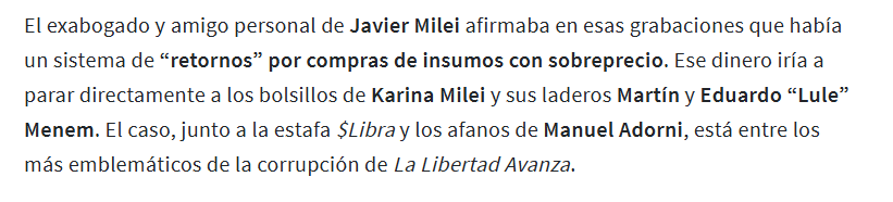 MartnPeiretti1's tweet photo. ⛔️🚨⚠️ Por esto salieron los periodistas perritos falderos de Milei a atacar a la jueza, para tapar la declaración de Nadia Beller, ex de Cerimedo, donde confirma lo que le contó Cerimedo, el sistema de corrupción en Andis que estaría liderado por Karina Milei. https://t.co/n3MZH87tf9