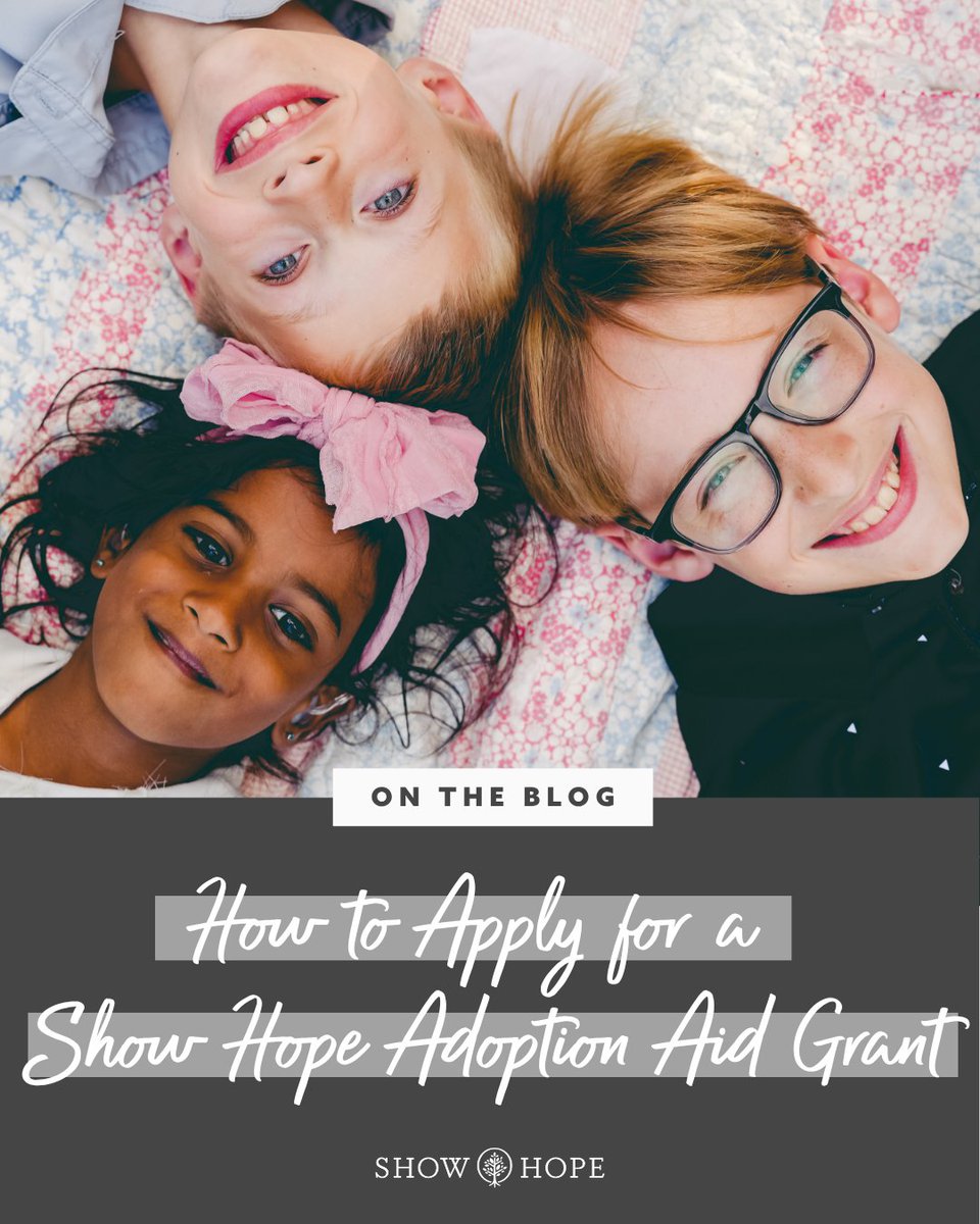 ShowHope's tweet photo. If you’re applying for an Adoption Aid grant, we have a few tips for you! Check them out in our latest blog post at https://t.co/3TQG4PymMF! Reminder: The current application period closes September 30! Apply at https://t.co/2b7xxcs3cg. https://t.co/4vCjAXNghE