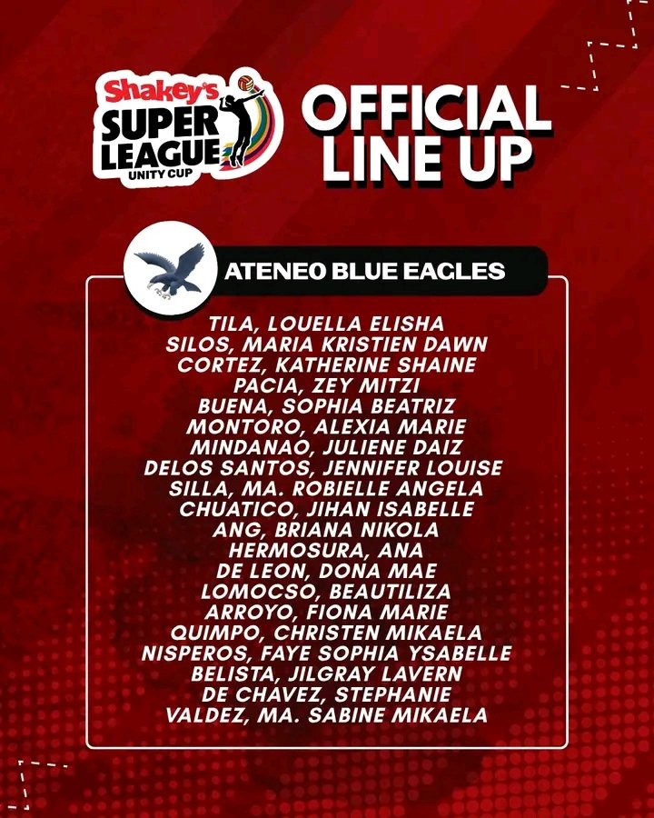 berry_bern23's tweet photo. ATENEO BLUE EAGLES OFFICIAL LINE UP FOR SHAKEY'S SUPER LEAGUE.

let's go girls, ONE BIG FIGHT!💙🦅

#OBF 
#ShakeysSuperLeague https://t.co/4GdGvjZe9j