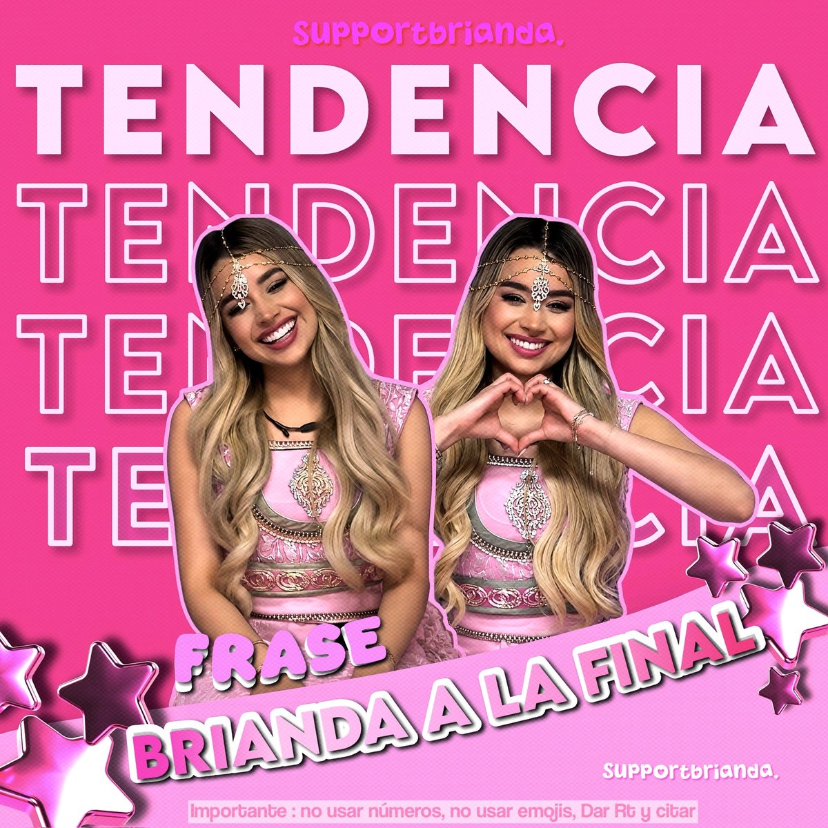 SupportBrianda's tweet photo. ¡Iniciamos tendencia! 

Escribe 20 cosas random + BRIANDA A LA FINAL

Meta: 300 comentarios https://t.co/E23Tbq7ooK