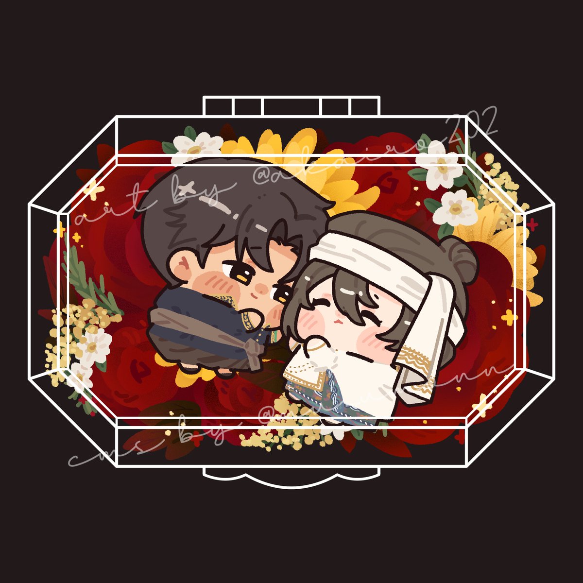 mu_umonn's tweet photo. พักสายตาเถอะนะคนดี 
หลับลงตรงนี้ ที่ที่มีแต่เราสองคน~♪

🐓🌹 #อำดงเจ้าพี่ #อโยธยาเอยาวดี

art by @.akairo202 
cms by me https://t.co/H9opZjA2i7
