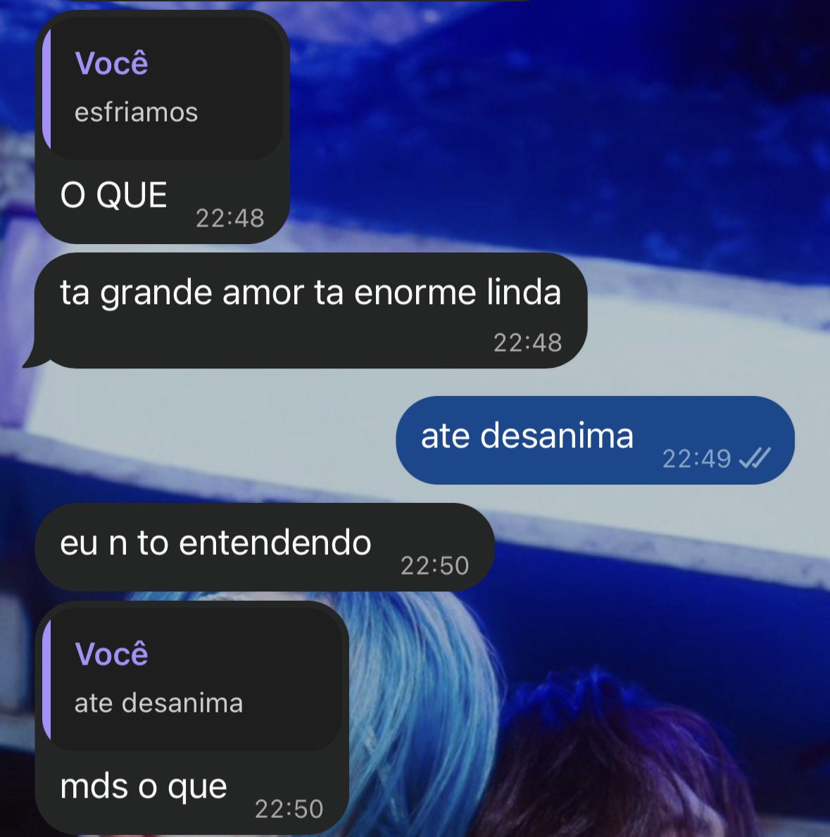 ibatminho's tweet photo. tentando fazer minha namorada lerda pedir foto da minha bunda dia 1 https://t.co/Vfo1Zedawc