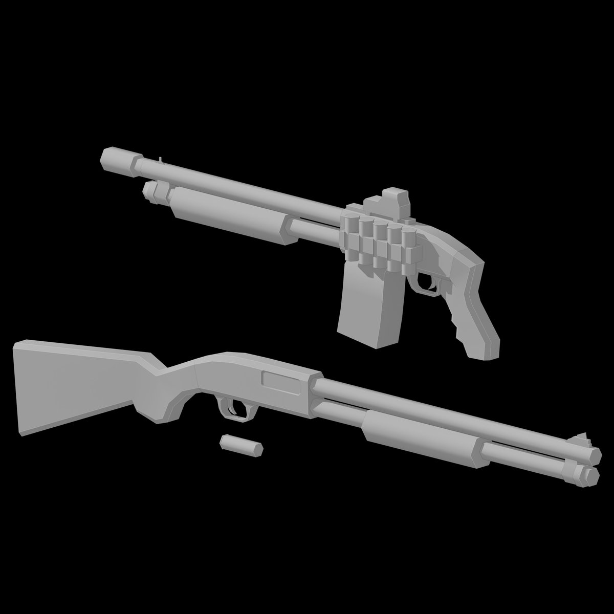 NobleCrowDev's tweet photo. Been working on some low poly weapons lately with attachments. Will soon be fully rigged and painted.
#gamedev #lowpoly #psx #guns #blender3d https://t.co/cxjE9NhEEE