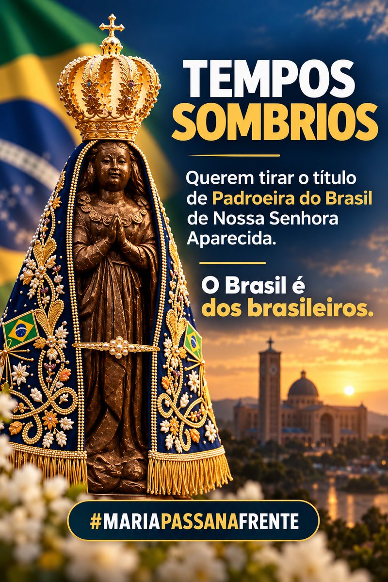 Gustavo54370960's tweet photo. @camarotedacpi Só faltava essa! Se eleito, Flávio Bolsonaro vai tirar o título de Padroeira do Brasil de Nossa Senhora Aparecida. O esquema já está todo armado com deputados.
Em Nossa Senhora ninguém mexe! 

MARIA PASSA NA FRENTE https://t.co/QPa3Yw7cba