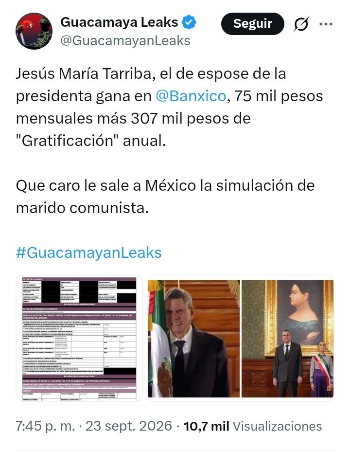 ZuritaCarpio's tweet photo. Los supuestos hackers no saben que Jesús María Tarriba trabaja en @Banxico desde 2017. Ni para buscar información sirven esos bestias. https://t.co/9fn6pyYiUc