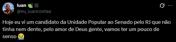 cajolivers's tweet photo. Ele apagou, então estou garantindo que a sua opinião continue pública até que ele se retrate. Pra ficar bem clara a diferença entre quem é da UP e quem ataca a UP. https://t.co/LwYW6GOXYi