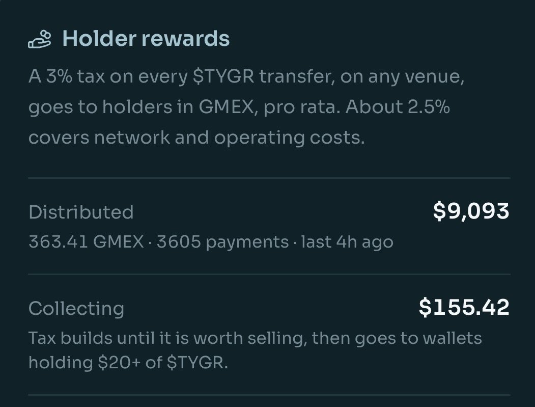 Tygrkitty's tweet photo. Over $9k in $GME dropped to holders 🔥🔥

Hold $TYGR get $GME https://t.co/dbjZaTlCF0