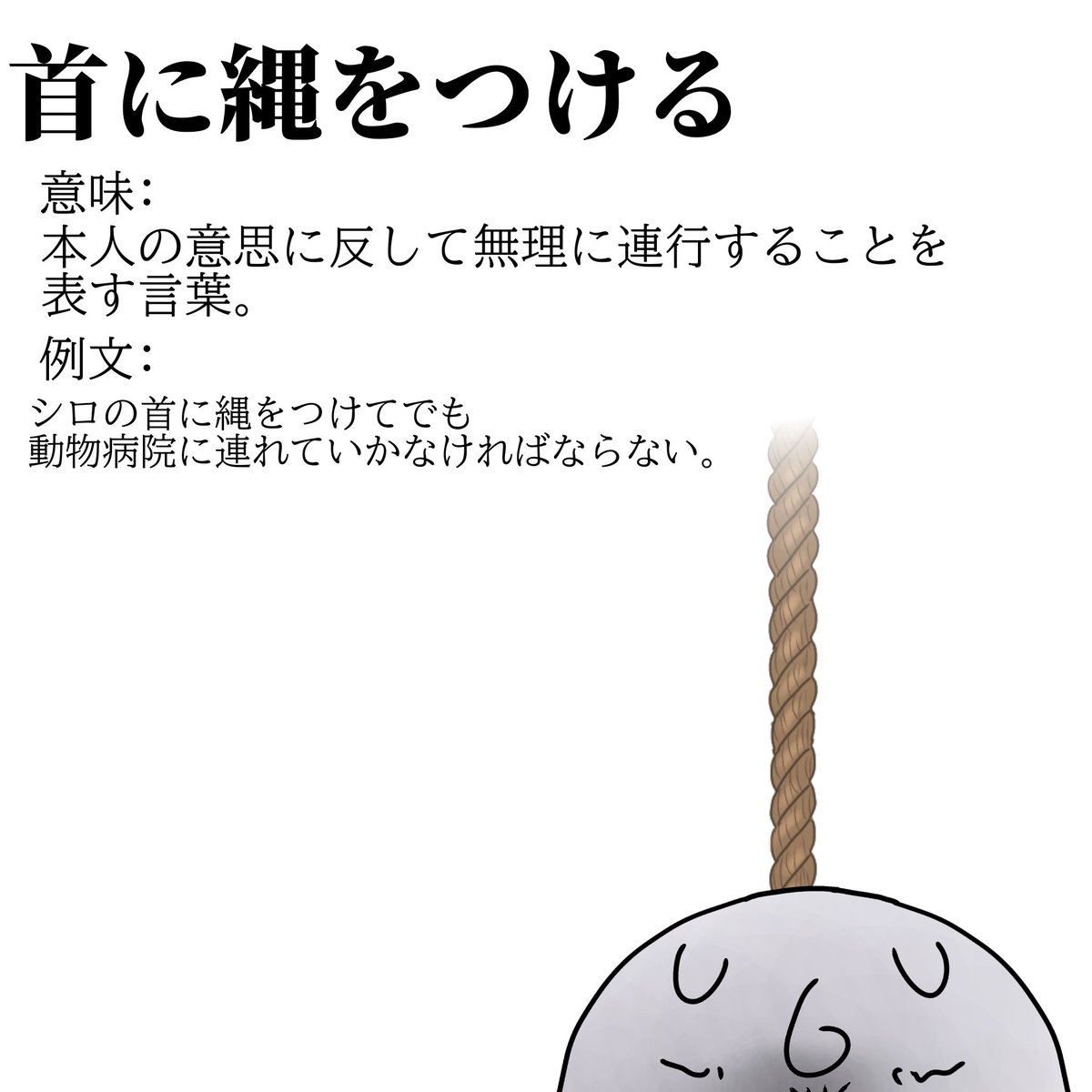 jon10d's tweet photo. 慣用句の説明をしているだけなので、決して虐では無い
#ちい虐 https://t.co/H2Ce1pJ3OV