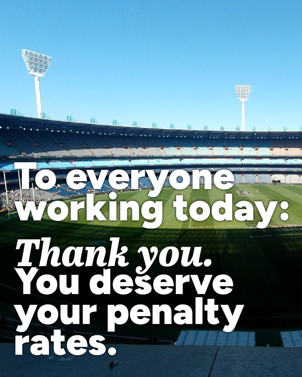 TerpsMLC's tweet photo. Thank you to all workers who are keeping our community running this public holiday.
Thank you, you deserve every cent of your penalty rates.
#publicholiday #workersrights #labor #victoria #melbourne #nemr https://t.co/3GvluJykCI