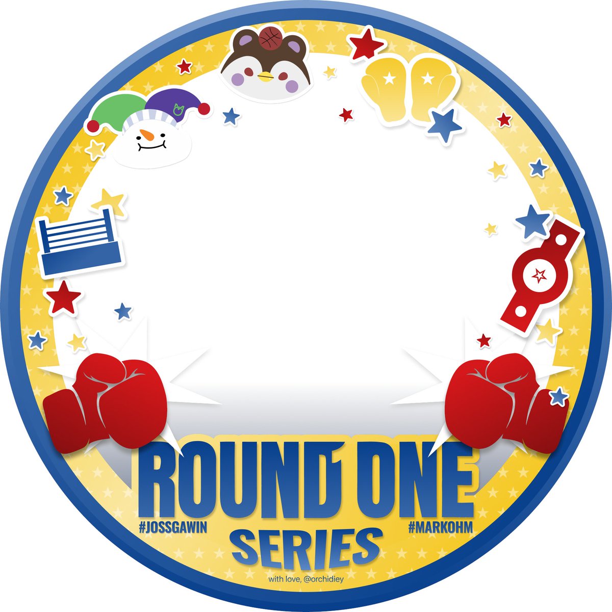 orchidiey's tweet photo. ROUND ONE SERIES FANMADE TWIBBON ⁉️⭐️

Hi! I’m making this Twibbon to celebrate the upcoming Round One Series and show our support for #JossGawin &amp; #MarkOhm! 🤓🫶🏻✨

Feel free to use it here!
🔗 https://t.co/kQc8Gaavsj
🔗 https://t.co/IWmf038a3v

#RoundOneSeries 🥊💥📸 https://t.co/pKarG5HJwb