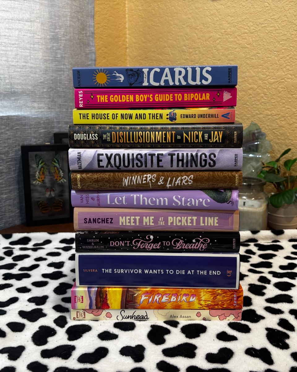 DorisDuenke's tweet photo. Thank you, @epicreads, for this beautiful stack of queer books! I can’t wait to read them all. Featuring Icarus, The Golden Boys, Exquisite Things, Sunhead, Firebird, and more. https://t.co/x4MiO4u3it