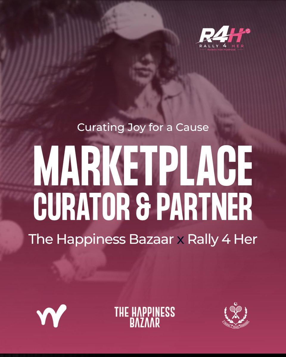 Rally4Her's tweet photo. Bringing people together for purpose! 🎾✨

We are thrilled to announce The Happiness Bazaar as our official Marketplace Curator &amp; Partner for Rally 4 Her

#Rally4Her #R4H #TheHappinessBazaar #37North #PointsForPurpose #MarketplaceCurator #CommunityFirs https://t.co/5tzLzWrRUA