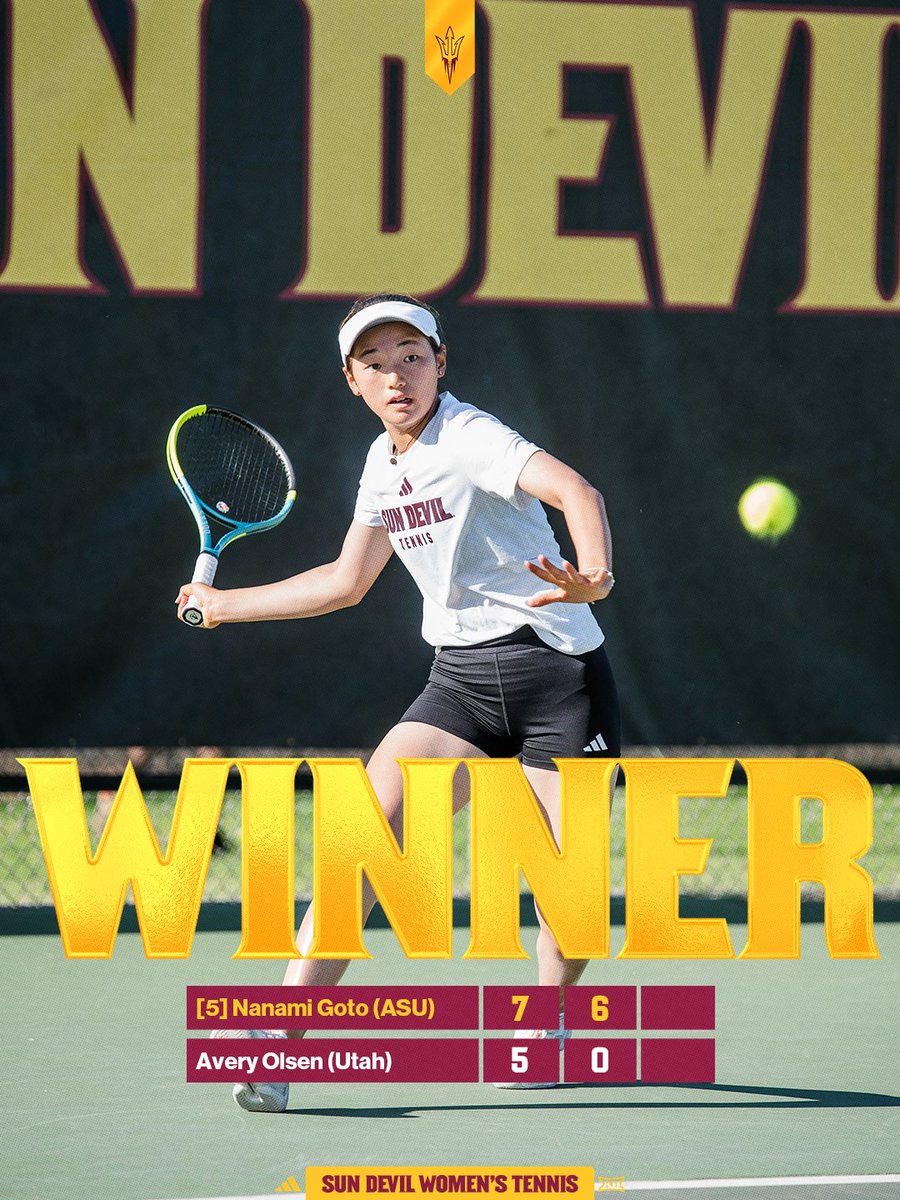 sundevilwtennis's tweet photo. S/O Namami for getting her first collegiate dub! 😈 https://t.co/mhKIfZUdgs