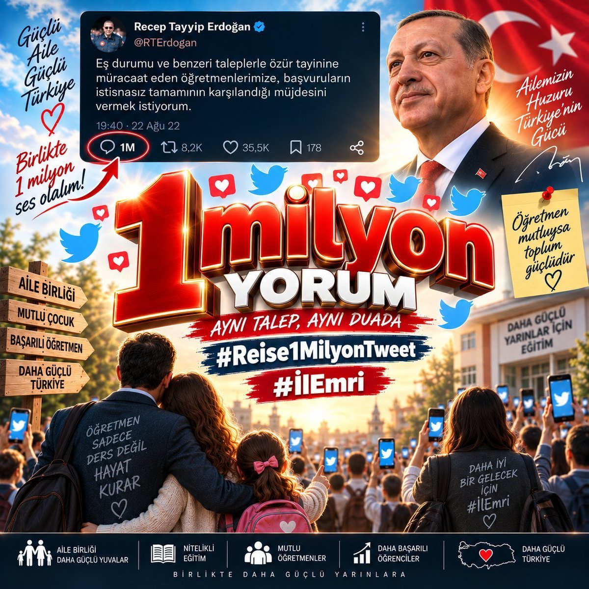 brfn48's tweet photo. Sayın Cumhurbaşkanım, bir baba, bir dede olarak ailelerin aynı şehirde yaşamasının önemini en iyi siz bilirsiniz ❤️. #AyrılığaSONverMEB Ayrı kalan öğretmenler için İL EMRİ talebimizi arz ediyoruz. @RTErdogan @EmineErdogan @burhanduran @hasandogan @omerrcelik https://t.co/UyIaiyDw8o