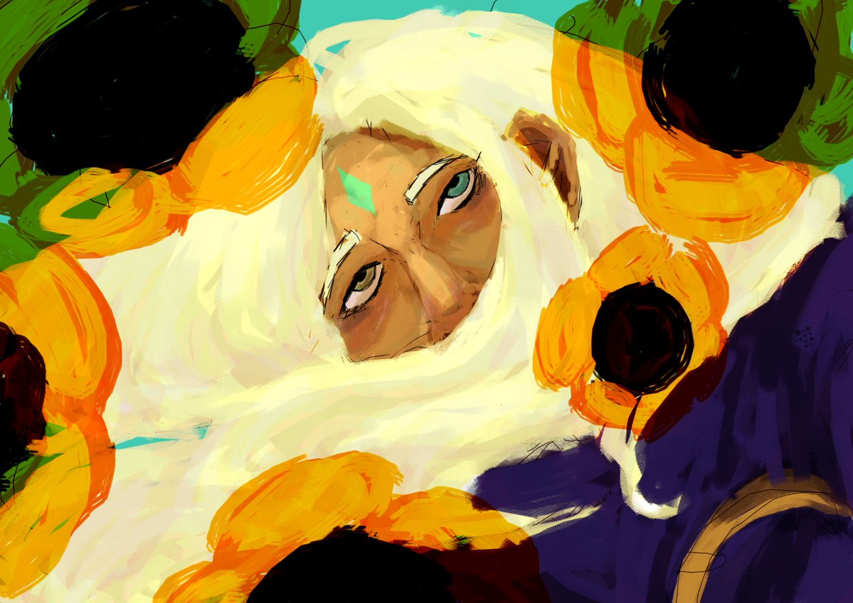 SillierNova's tweet photo. Quick sketch of Truthless Recluse with sunflowers 
If you're interested here's my straw page for free requests: https://t.co/FYeiKMtrZk https://t.co/csuakZF54u