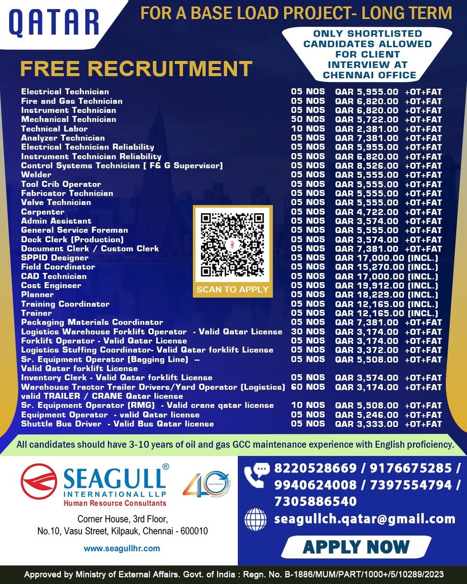 hrd1_seagull's tweet photo. 🚨QATAR JOBS! 📍 Apply now
🌍 Build your global career experience
✅ Committed to delivering results
🔹 Multiple openings across various roles
📌 Shortlisting in progress – don’t miss out, apply today!
#ApplyNow #ShortlistingInProgress #GlobalJobs https://t.co/xAHA22k3g5