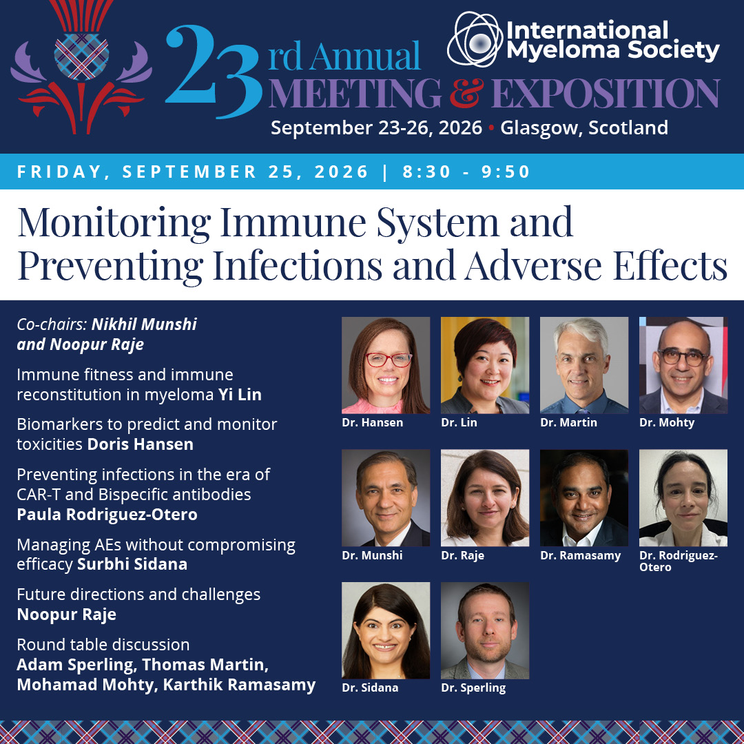Myeloma Society (@Myeloma_Society) — #IMS26 — conference slide
