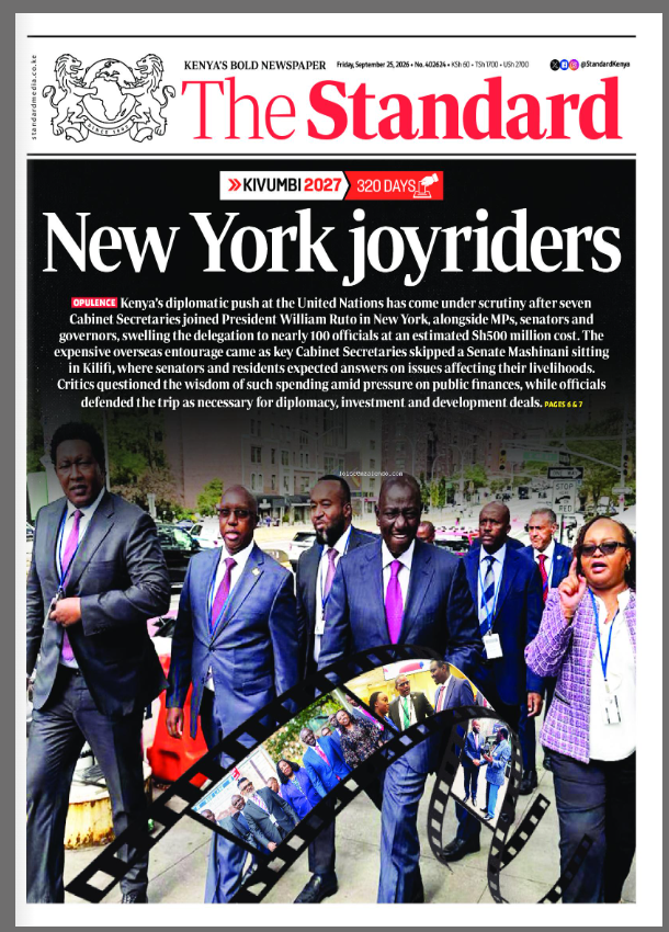 MzalendoWatch's tweet photo. Today's @StandardKenya front page. https://t.co/bcy2FlKKWr