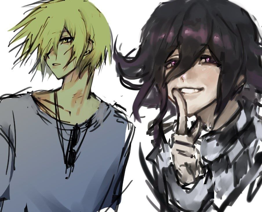 sashashkk's tweet photo. i love drawing kokichi this way hes such a jerk https://t.co/Mijw2MxBmh