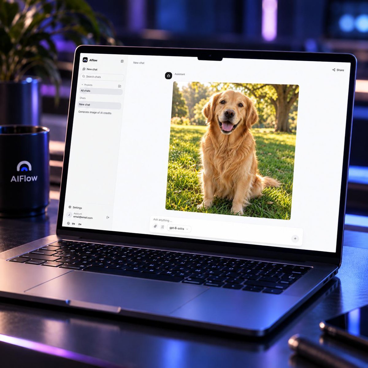 tryaiflow's tweet photo. Generate images directly inside AIFlow chat.
Just describe what you want, hit send, and let AIFlow handle the rest.
Try the chat feature and start generating:
https://t.co/k0TgHV1UJr https://t.co/8OeGSDUJom