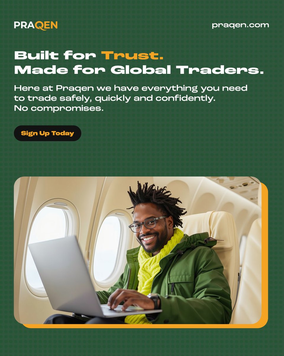 praqenapp's tweet photo. Built for Trust. Made for Global Traders. 🌍

At Praqen, you can trade safely, quickly, and confidently — whether you're at home or 30,000 feet in the air. No compromises.

Ready to start? Sign up today 👉 https://t.co/he4RmDN6uS

#Praqen #BuiltForTrust #ForexTrading #GlobalTrade https://t.co/EG6yxV0Ovq