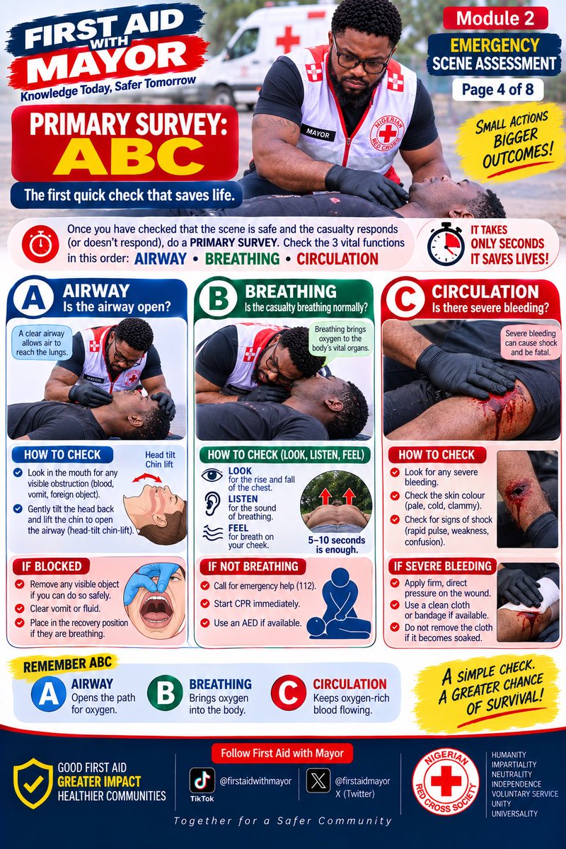 firstaidmayor's tweet photo. Emergency Scene Assessment: The First Step Before Giving First Aid

Before you rush to help someone, always remember: your safety comes first. A good first aider knows how to assess the scene, identify dangers, approach safely, and take the right action. https://t.co/hrHEVysb5B