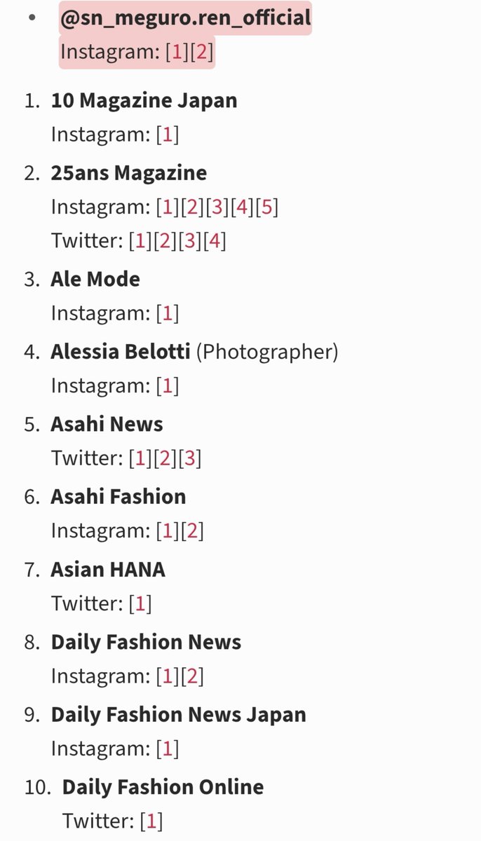 sirenssonar's tweet photo. meguro’s star power has increased from time to time. i managed to track more than 100 media coverage of his appearance in #FendiSS27!

the crazy part is i don’t think this list is complete yet, i might’ve missed some stuffs.

🔗: https://t.co/58USCN2Pwf https://t.co/s1i2xV1GUf
