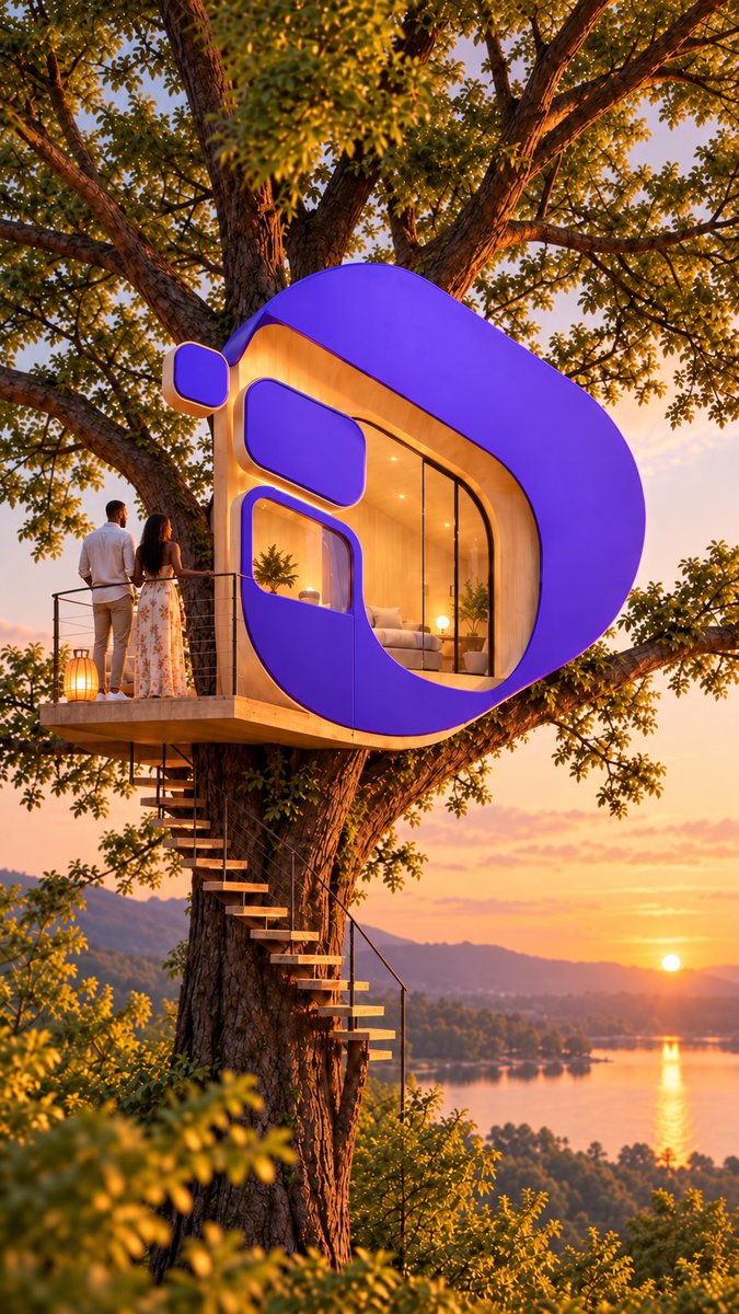 sulefari070's tweet photo. InterLink — Where technology meets nature.

A beautiful treehouse, two people enjoying the sunset, and a vision of a connected future. 

InterLink shows us that the future can be innovative, simple, and connected to everyday life.

#InterLink #ITLG #ITL #ITLX https://t.co/ps3lRIZ1hW