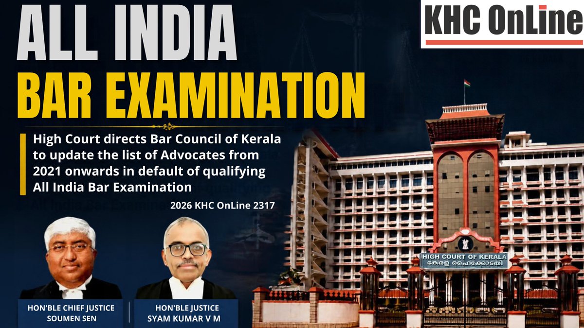 khconline1's tweet photo. #AIBE #AllIndiaBarExamination #BarCouncilOfKerala #KeralaHighCourt #Advocates #LegalProfession #IndianLaw #BarCouncil #LegalUpdates #Lawyers https://t.co/VOnz1Pruep