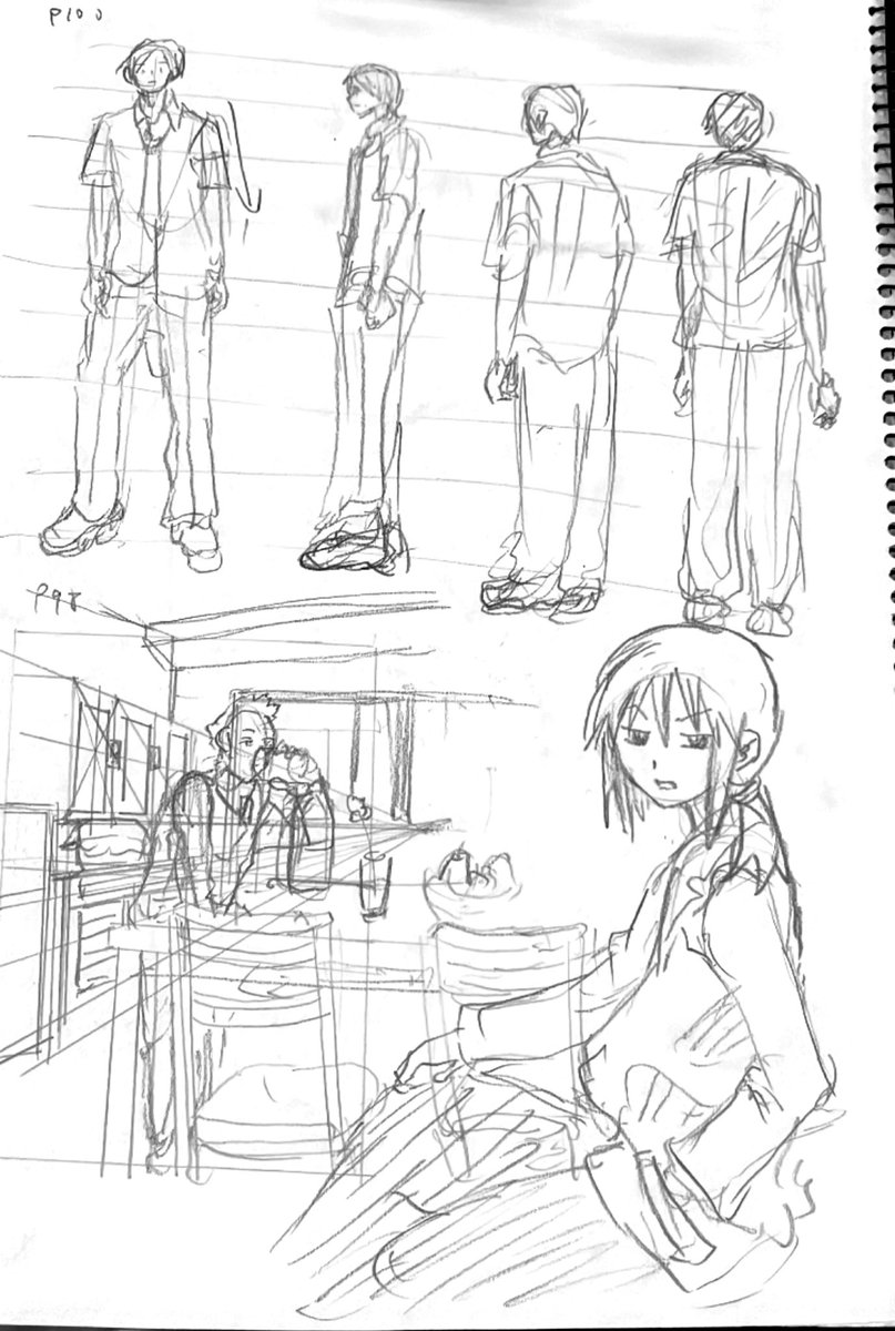 nanojirou's tweet photo. 【#日々描く #絵次郎  564日目】
2025.3.9〜
・シワの書き方 p100
・パース塾2 p99
・ポーズの美術解剖学 おやすみ
今日の模写 10分
ケイくん https://t.co/C09hnJjsij