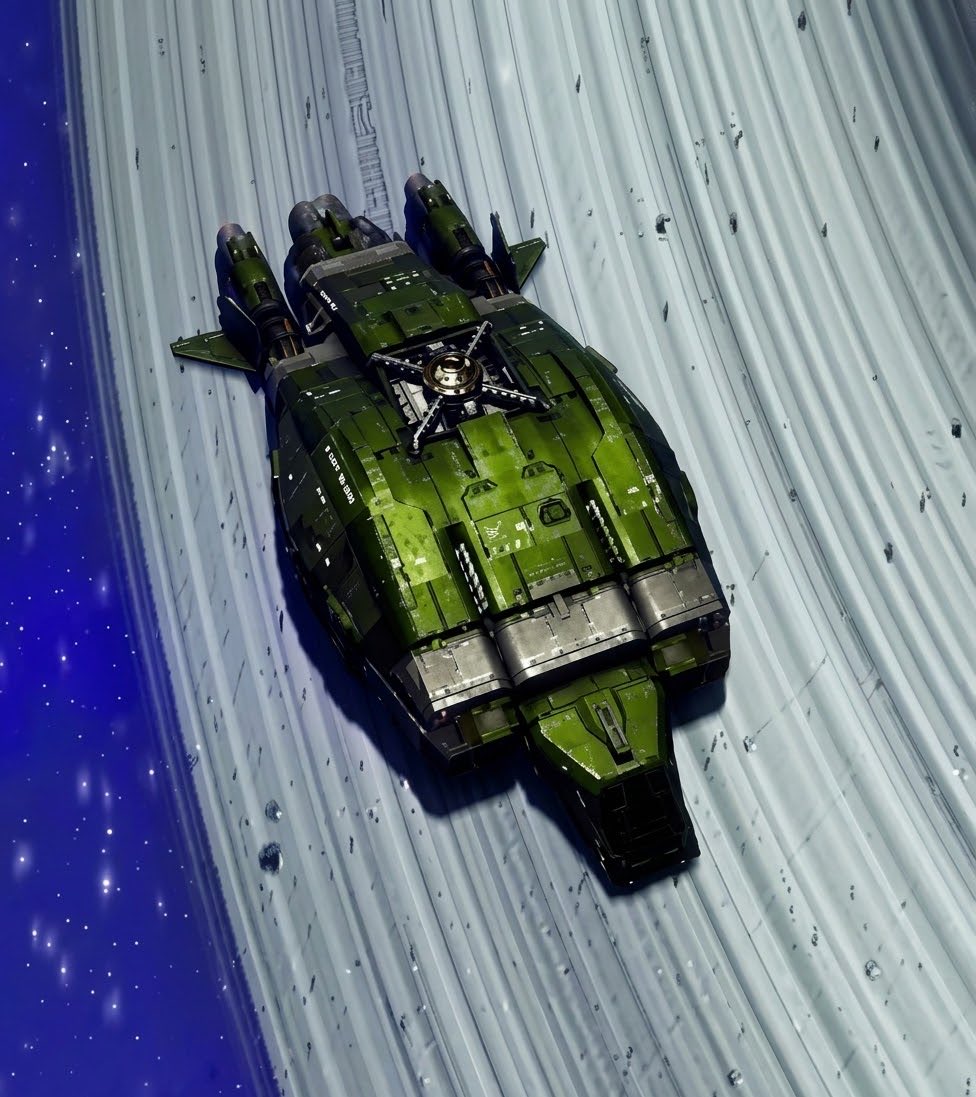 RedRoederinVR's tweet photo. I celebrated finishing the expedition by making a new corvette…Star Wolf #nms #nomanssky #corvette https://t.co/H5sVwow1sl