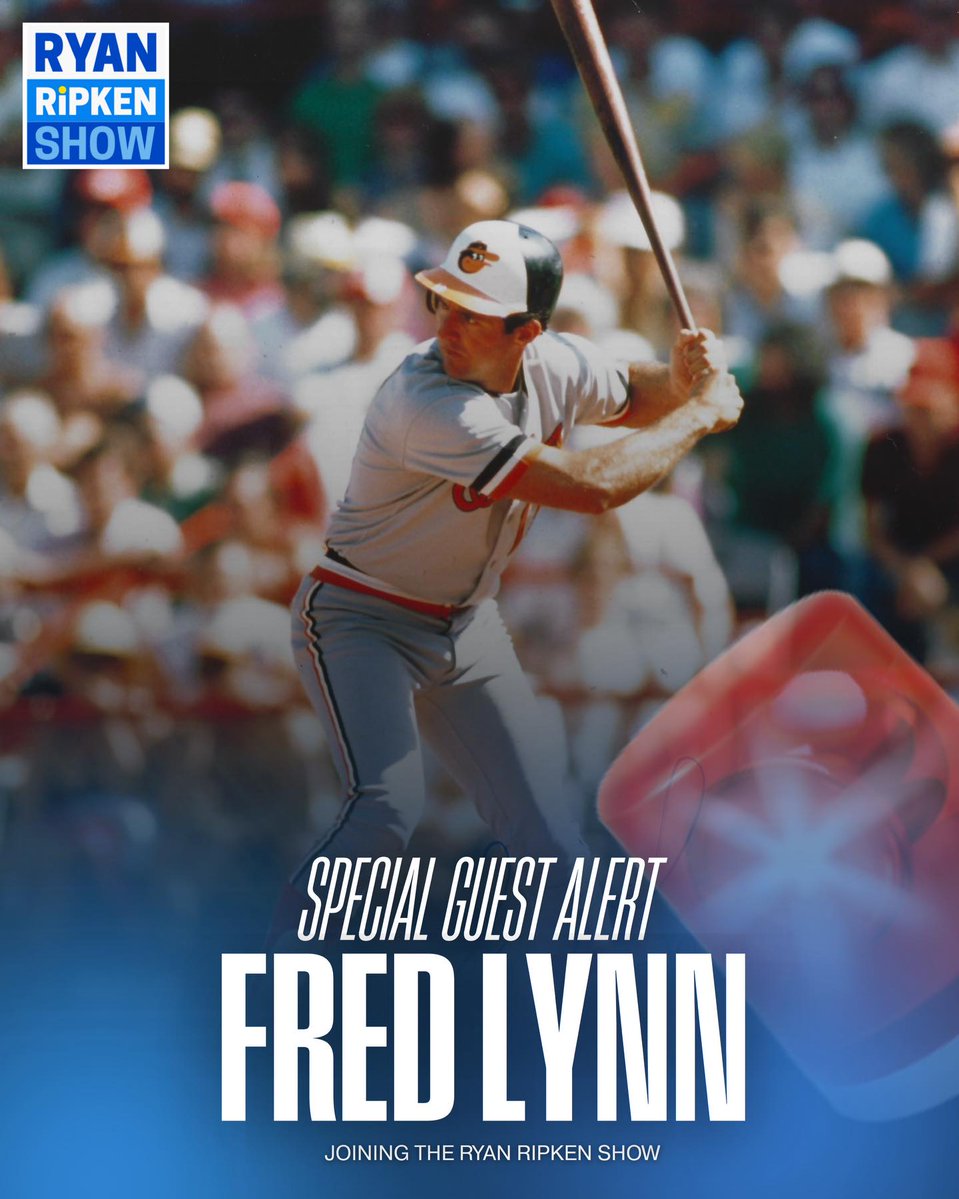 NicholleDelrh's tweet photo. Special guests on today’s Ryan Ripken Show: Ravens HC Jesse Minter, former Red Sox and Orioles star Fred Lynn, and former Commander Austin Ekeler. Watch live on YouTube, X, and Facebook. https://t.co/OyJf96LpGD