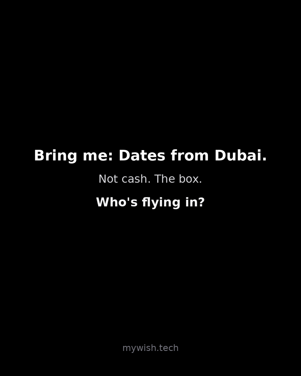 mywishtech's tweet photo. Bring me: Dates from Dubai.
Not cash. The box.
Who's flying in? — https://t.co/gOxh09NLnS

#pabili #pasalubong #pahatid #handcarry
#MyWish #Microcard #SmallWorld https://t.co/hwJRG1XJPV