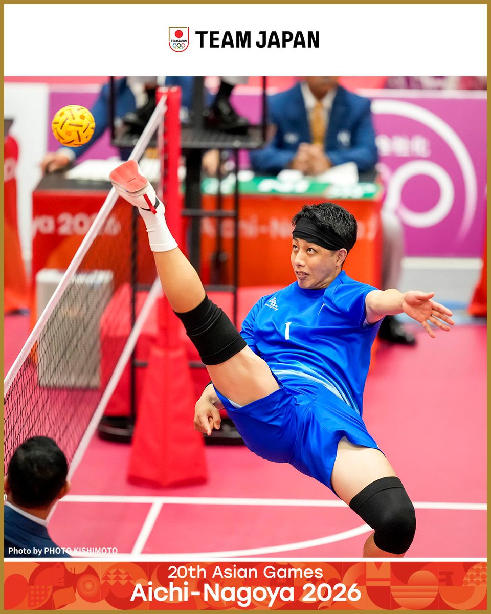 TeamJapan's tweet photo. ◤ 📸TEAM JAPAN Shots #愛知名古屋2026 ◢

👟セパタクロー
男子チームレグ 3位🥉

予選リーグを通過し、準決勝に進んだ #TEAMJAPAN ✨
準決勝では惜しくも敗れましたが、銅メダル獲得となりました👏

#ともに一歩踏み出す勇気を

愛知・名古屋アジア大会はTBS ▶︎ @TBS_TV_S1 https://t.co/LX79GJMXkw