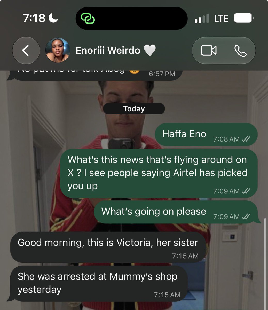 ifwmaleek's tweet photo. This is what her sister told me this morning 😭😭😭 https://t.co/donc7X5oUY