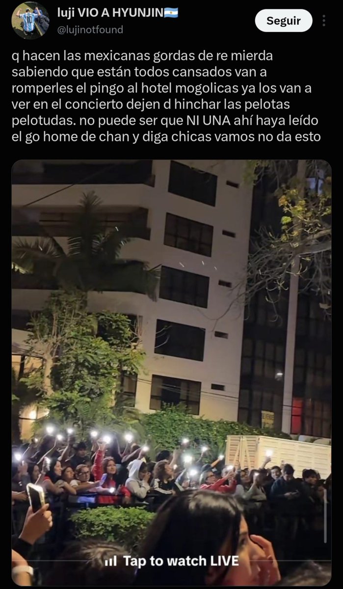 yonglixxv's tweet photo. vi a una desinformando sobre el tema de stay mexa acosando a los chicos fuera del hotel pero eso no es de México, es Robbie Williams cantando con sus fans en Perú.

es vdd q chn mando bbl pidiendo q se fueran, dando a entender q había gente ahí (y realmente no sabemos si hay gente o no pq no hay pruebas contundentes), pero tampoco se trata de mentir y desinformar solo para quedar bien