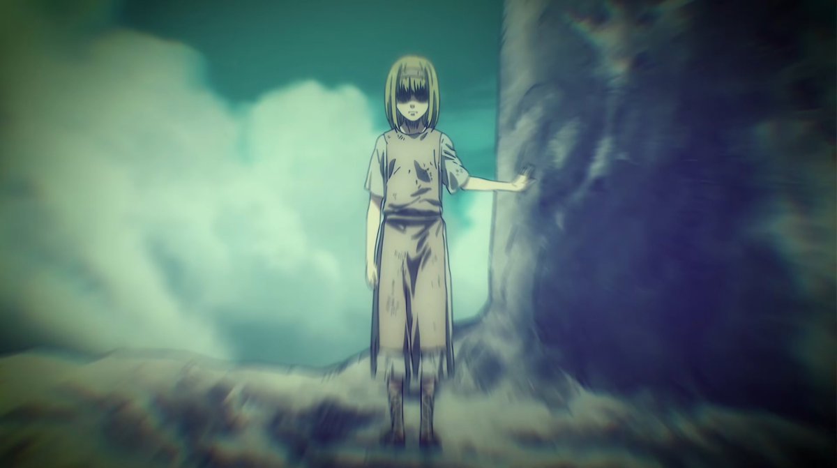 gorcannibal's tweet photo. I noticed that in that scene where Ymir resists Mikasa, Armin, and the others, she used the Titans to attack EVERYONE except Mikasa; the Titan that headed toward Mikasa only wanted to grab/hold her, not kill her immediately. In other words, Mikasa really is Ymir's favorite #aot https://t.co/mxibjE7NYt
