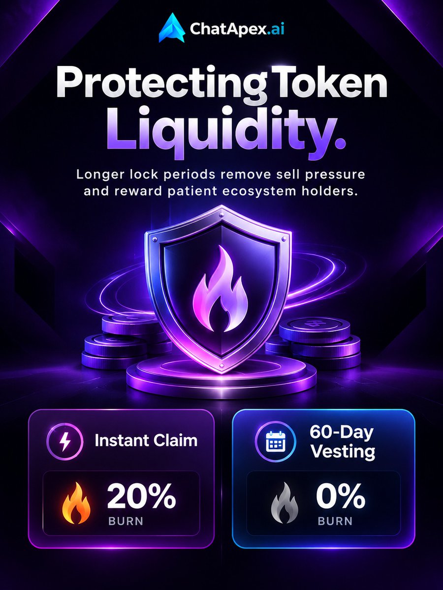 chatapexai's tweet photo. Smart unlock options. Flexible claim timelines. Built for a balanced digital ecosystem. πβ¨
#ChatApexAI #DigitalEcosystem #TokenUtility #Blockchain #Web3 #TechInnovation #CryptoCommunity #DigitalAssets #FutureReady #Innovation https://t.co/1PKyhUBwUS