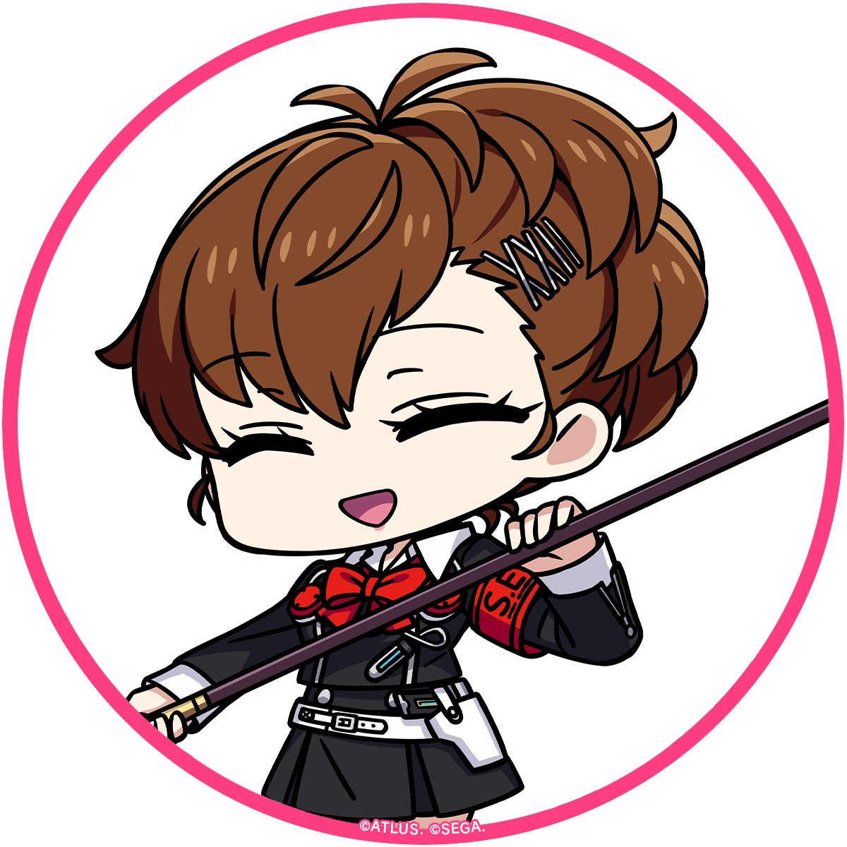 P5X_Official_JP's tweet photo. 🎁────────────
   『P3P』『P3R』キャラクター
　　SNSアイコンを配布！
─────────────🎁

「汐見 琴音(『P3P』女性主人公)」(CV. #井上麻里奈)が登場🌙
ダウンロードして、ぜひご利用ください✨

さらに、復刻登場を記念して『P3R』から
「結城 理」「岳羽 ゆかり」「真田 明彦」のSNSアイコンも配布！

それぞれのアイコンはリプライ欄をチェックしてください👀
 
#P5XJP #P3P #汐見琴音 #P5X_P3Pコラボ