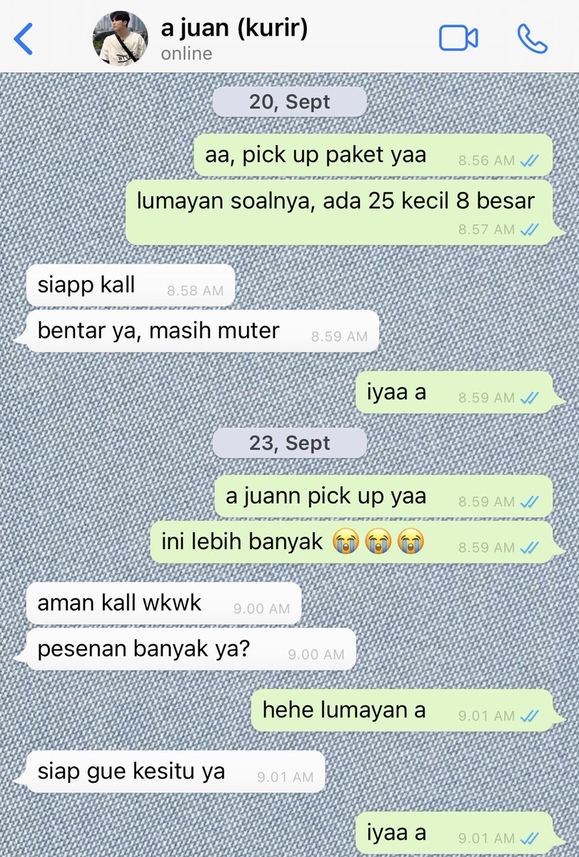 tokyumoon's tweet photo. ──★ ˙🍓hanan &amp; kala

kebelet jadi tukang paket 

#harukyu few tweet au
©️tokyumoon https://t.co/zOi9I1ss2T