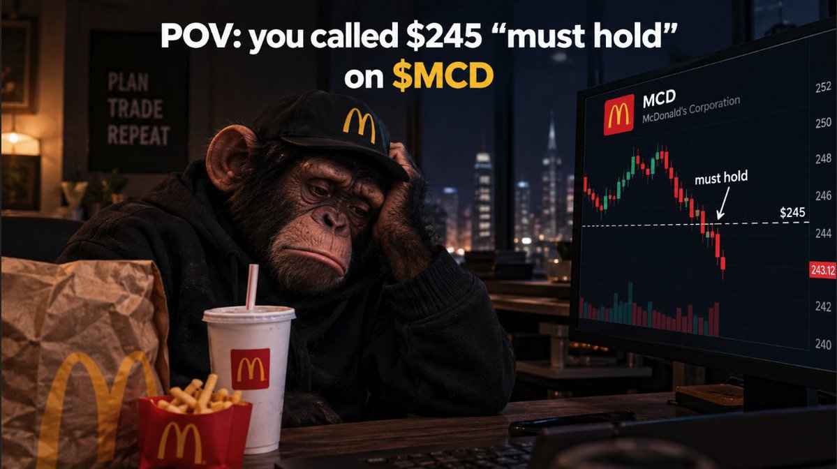 MKINDICATORS's tweet photo. POV: you called $245 "must hold" on $MCD

Price: closes under it anyway https://t.co/OYnrD97kfp