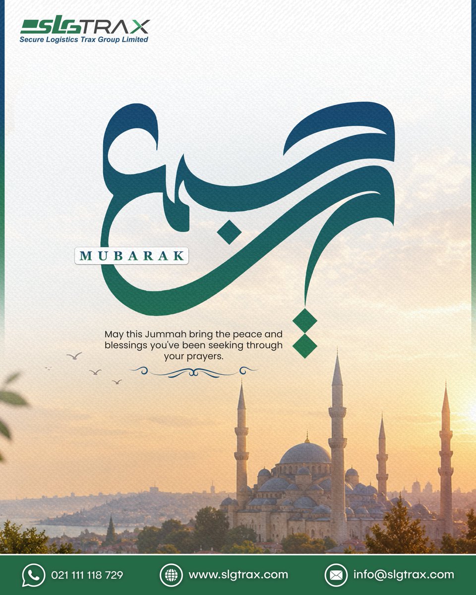 SLGTrax's tweet photo. May your Friday be filled with quiet moments, heartfelt prayers, and blessings that stay with you long after the day ends. Jumma Mubarak.

#JummaMubarak #FridayBlessings #BlessedFriday #SLGTrax #PeaceAndBlessings https://t.co/dArahN9KDP