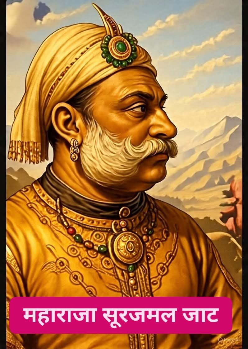 Jattsupreme's tweet photo. महाराजा सूरजमल ने 1757 में अब्दाली को लिखे पत्र में यह संकल्प लिया था: 
"मैंने अपने जीवन के 50 पड़ाव पार कर लिए हैं, फिर भी अपनी जाट कौम को एकजुट करने और अपनी ज़मीन की रक्षा करने का मेरा संकल्प अडिग है।" https://t.co/rObS2hMjY4