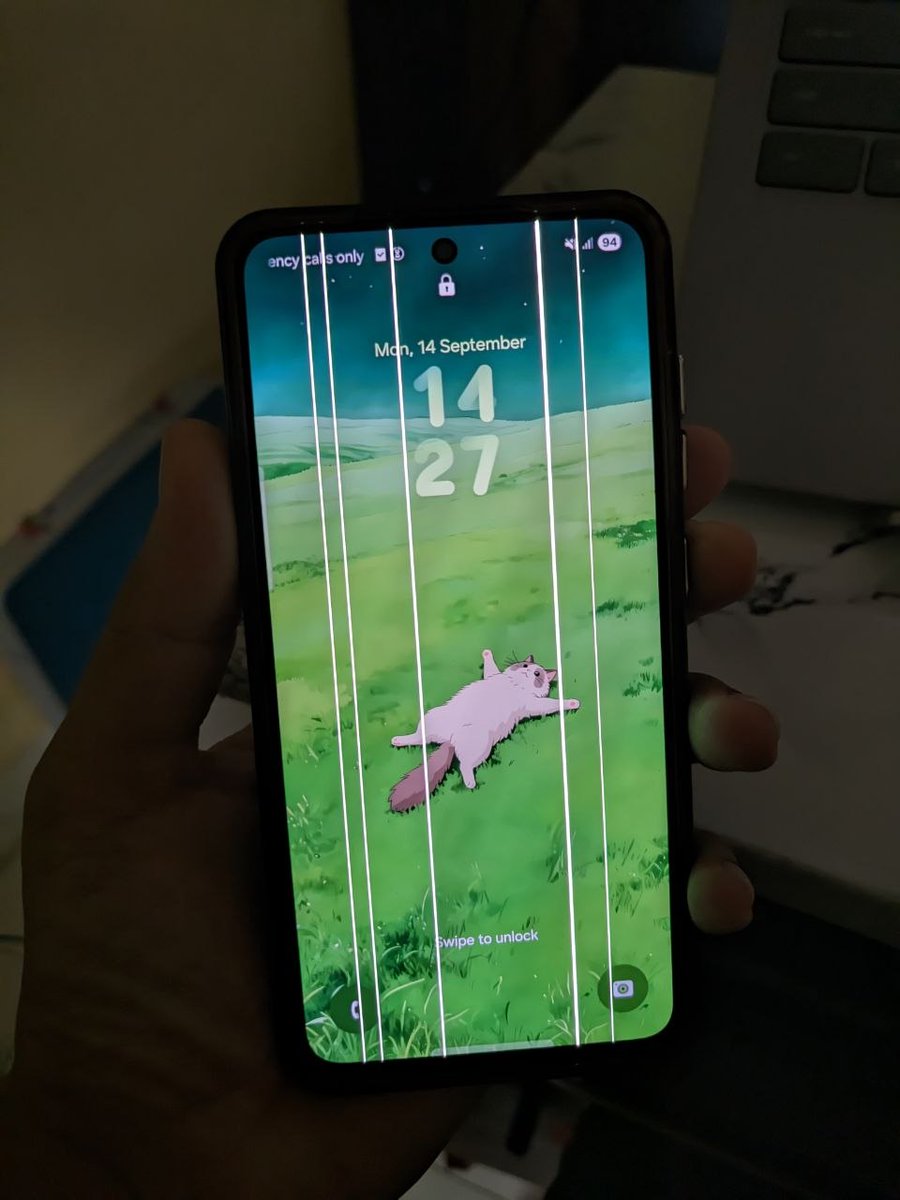 DeepakMeena_76's tweet photo. Day 23 asking
@SamsungMobile
@SamsungIndia
@Samsung
to Fix green line on my 3+ yr S21FE (SN: RZCT903299M) FOC. Post-update flaw is a mfg defect with product liablility under Sec 2(34), 35, 83 CPA 2019.  NCDRC Case no-DC/31/CC/159/2025 ordered FOC display repair even post-warranty https://t.co/sk8OTSlIdD
