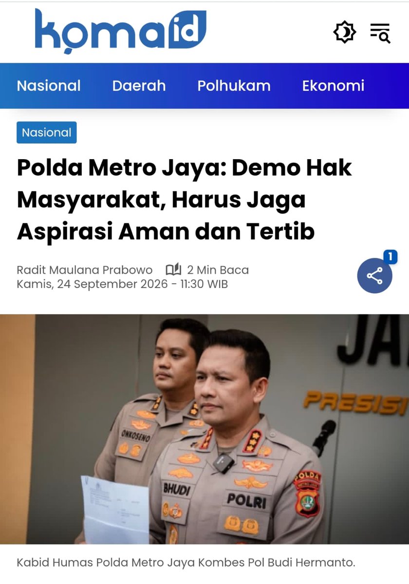 Kristiacinsi's tweet photo. Tidak perlu anarkis untuk didengar. Aspirasi yang disampaikan dengan damai justru lebih kuat maknanya #BeraspirasiDenganBijak Damai Utarakan Pendapat https://t.co/wrcQwqVHcw