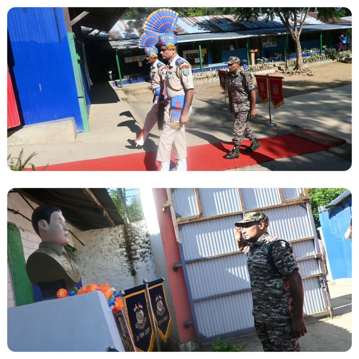 32BNCRPF's tweet photo. 32BN CRPF paid solemn tribute to shaheed CT/GD Dangmei Stephen, who made the supreme sacrifice in the  line  of duty on 25/09/2026 at west medinipur, westbengal.
 .@gc_dig @digopsimp @mnp_2018 @SectorTripura @crpfindia @NesHqr @cwacrpf https://t.co/mG28rSgJlh